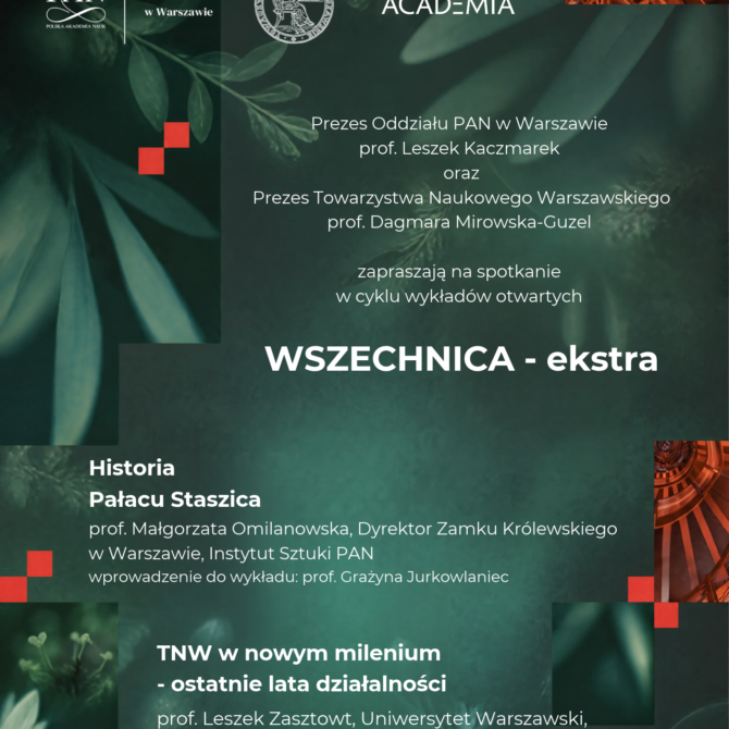 Spotkanie Członków Oddziału PAN w Warszawie z Towarzystwem Naukowym Warszawskim